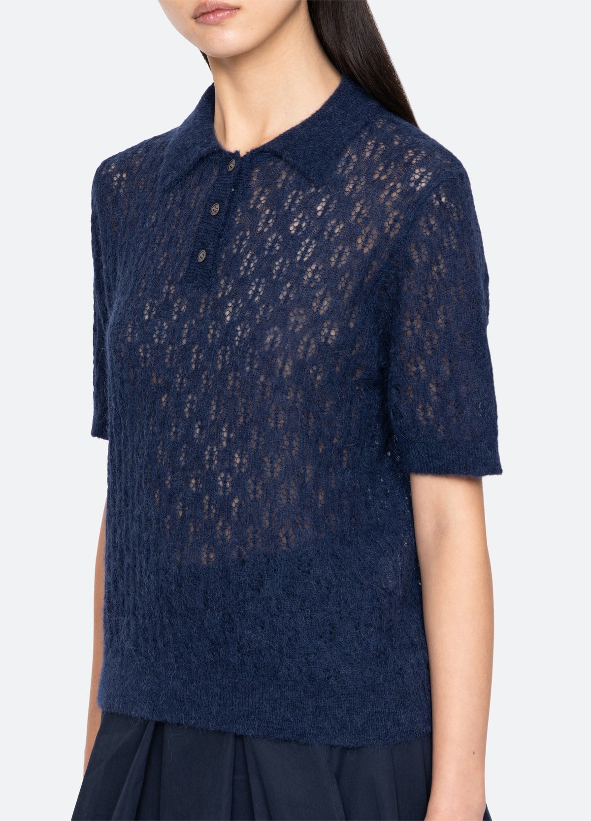 navy-teagan s/s sweater-detail view - 12