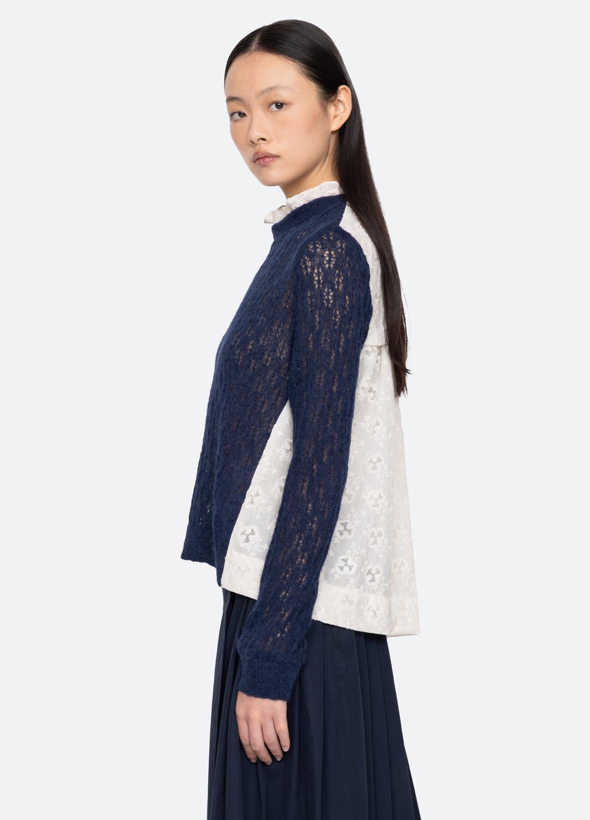 navy-teagan sweater-side view - 4