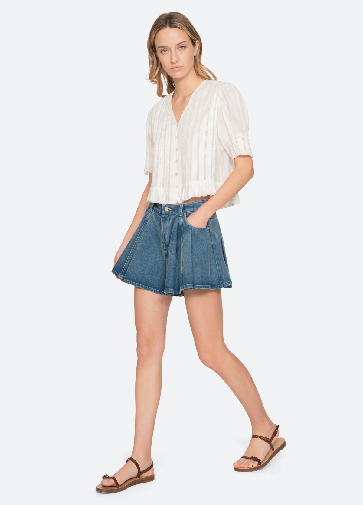 white-alberte top-full body view - 7