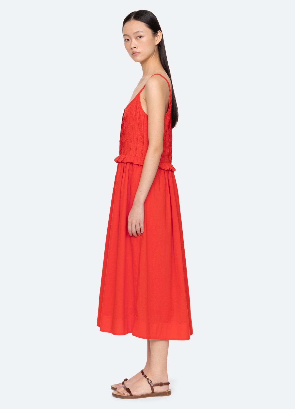 red-alberte dress-side view - 3