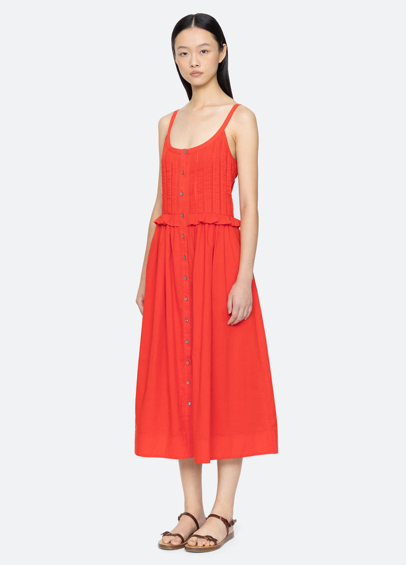 red-alberte dress-three quarter view - 4