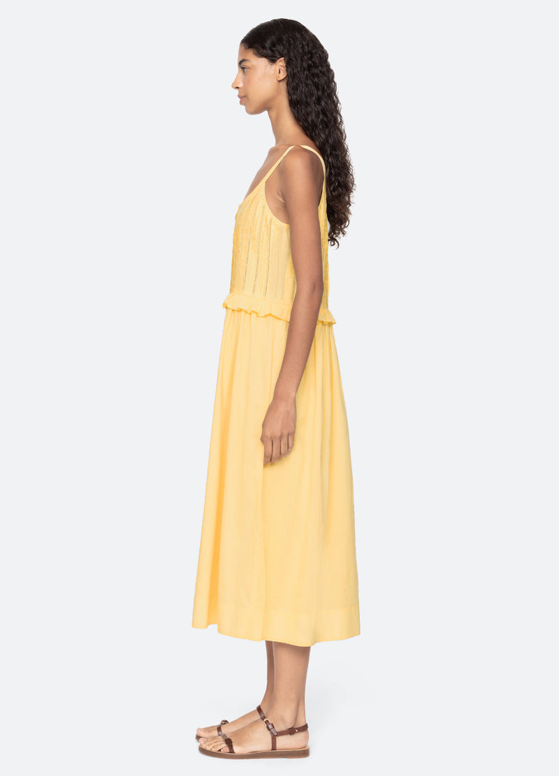 yellow-alberte dress-side view - 9