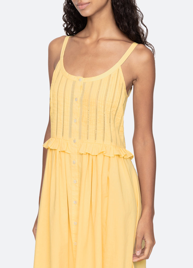 yellow-alberte dress-detail view - 13