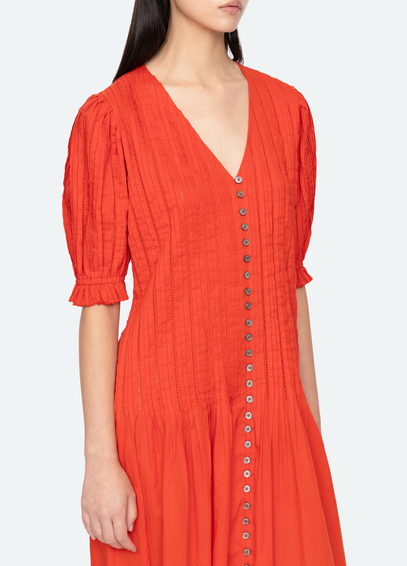 red-alberte s/s dress-detail view - 6