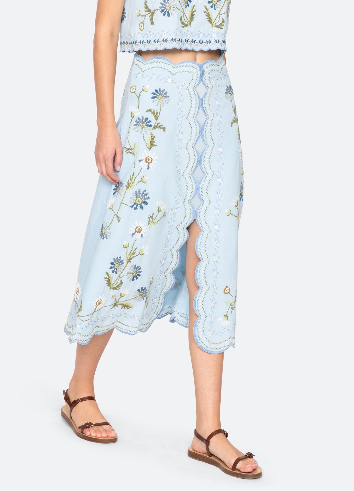 blue-audra skirt-walking view - 6