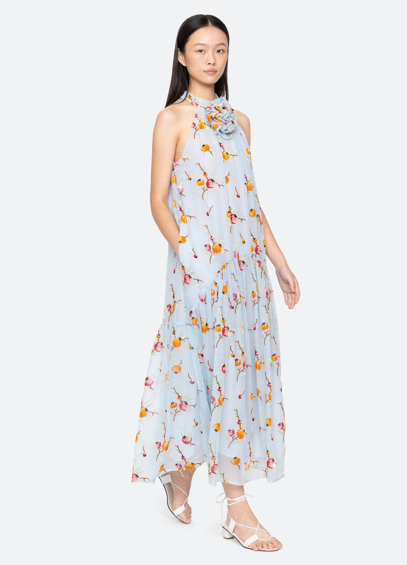 blue-freya dress-front view - 1