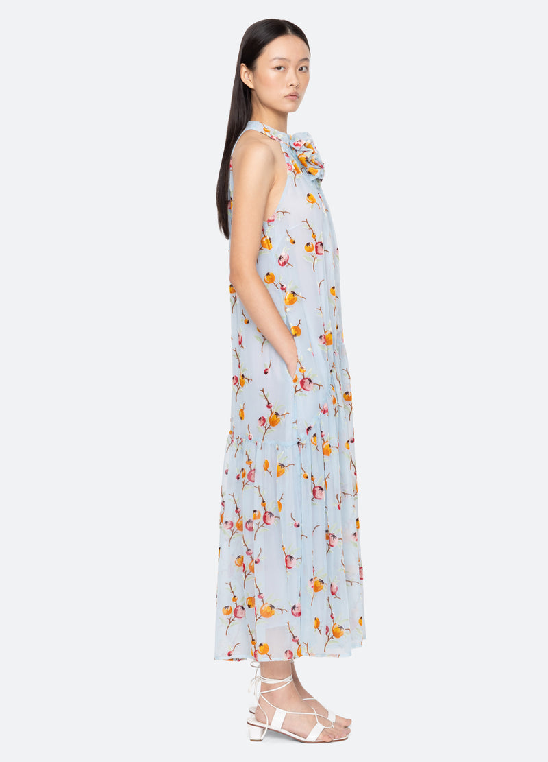 blue-freya dress-side view - 4