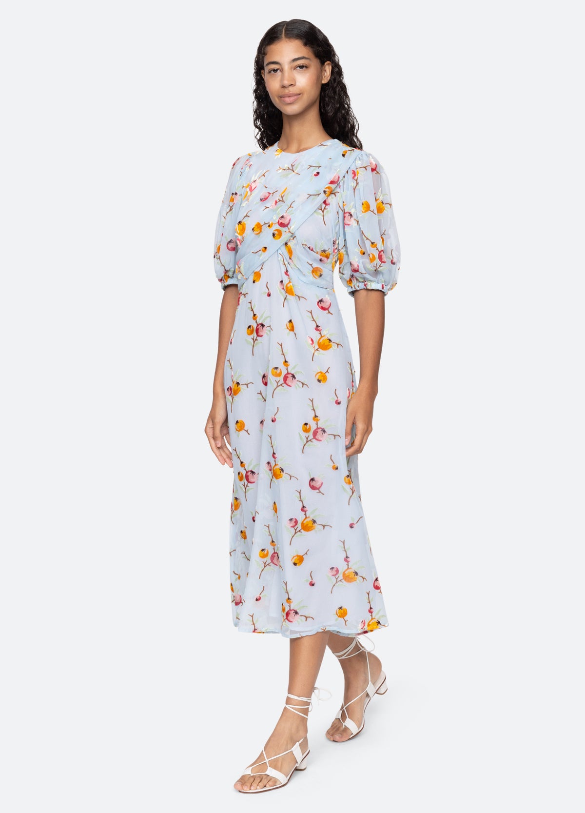 blue-freya s/s dress-walking view