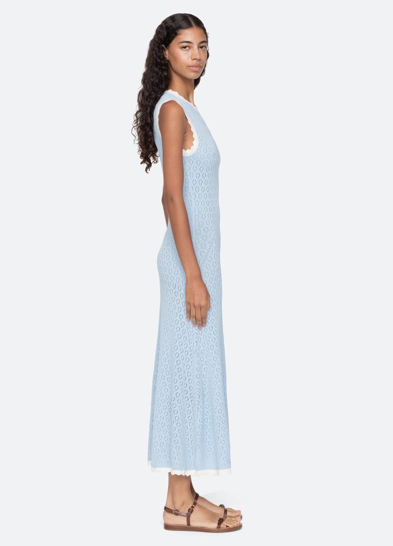 blue-georgia dress-side view - 3