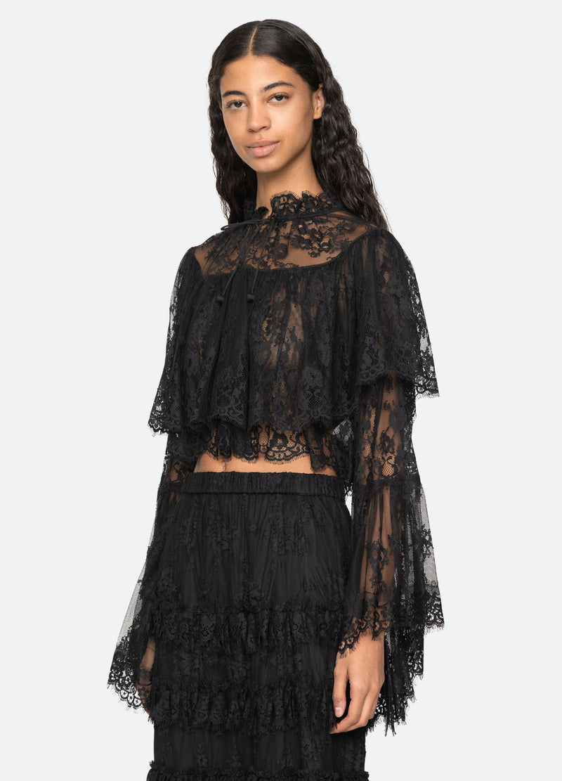 black-holden blouse-three quarter view - 5