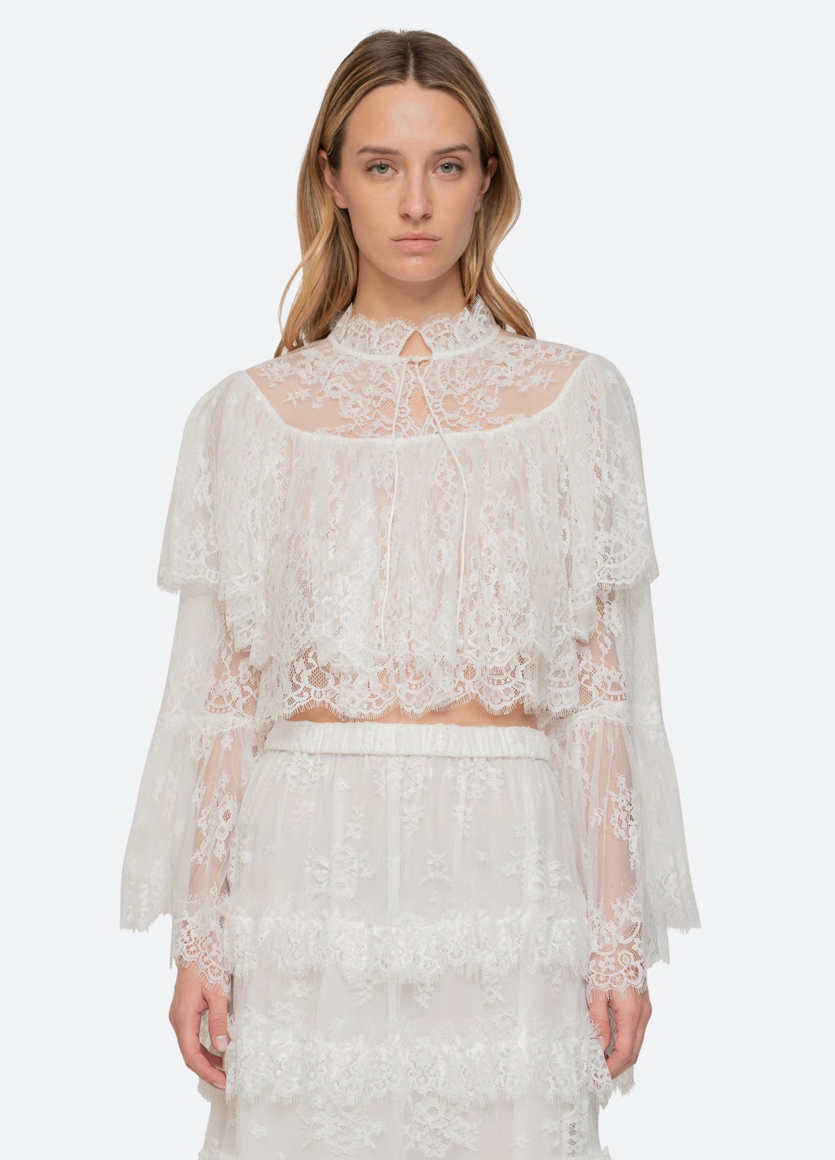 white-holden blouse-front view - 7