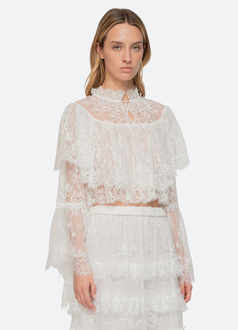 white-holden blouse-three quarter view - 11