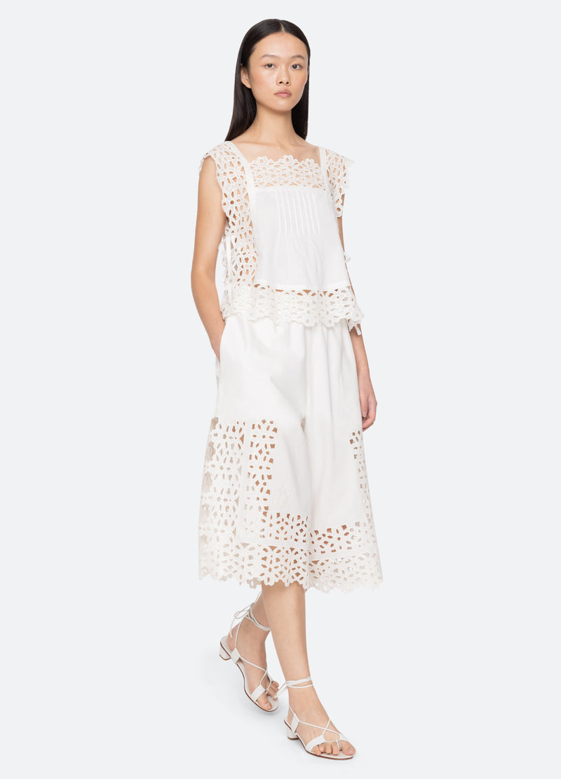 white-leila top-full body view - 7