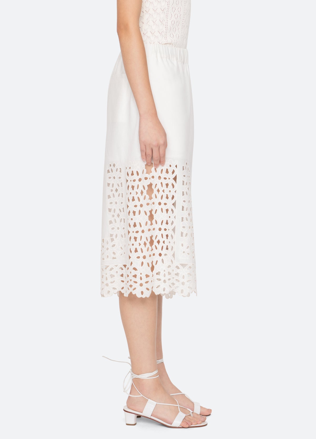 white-leila culottes-side view - 4