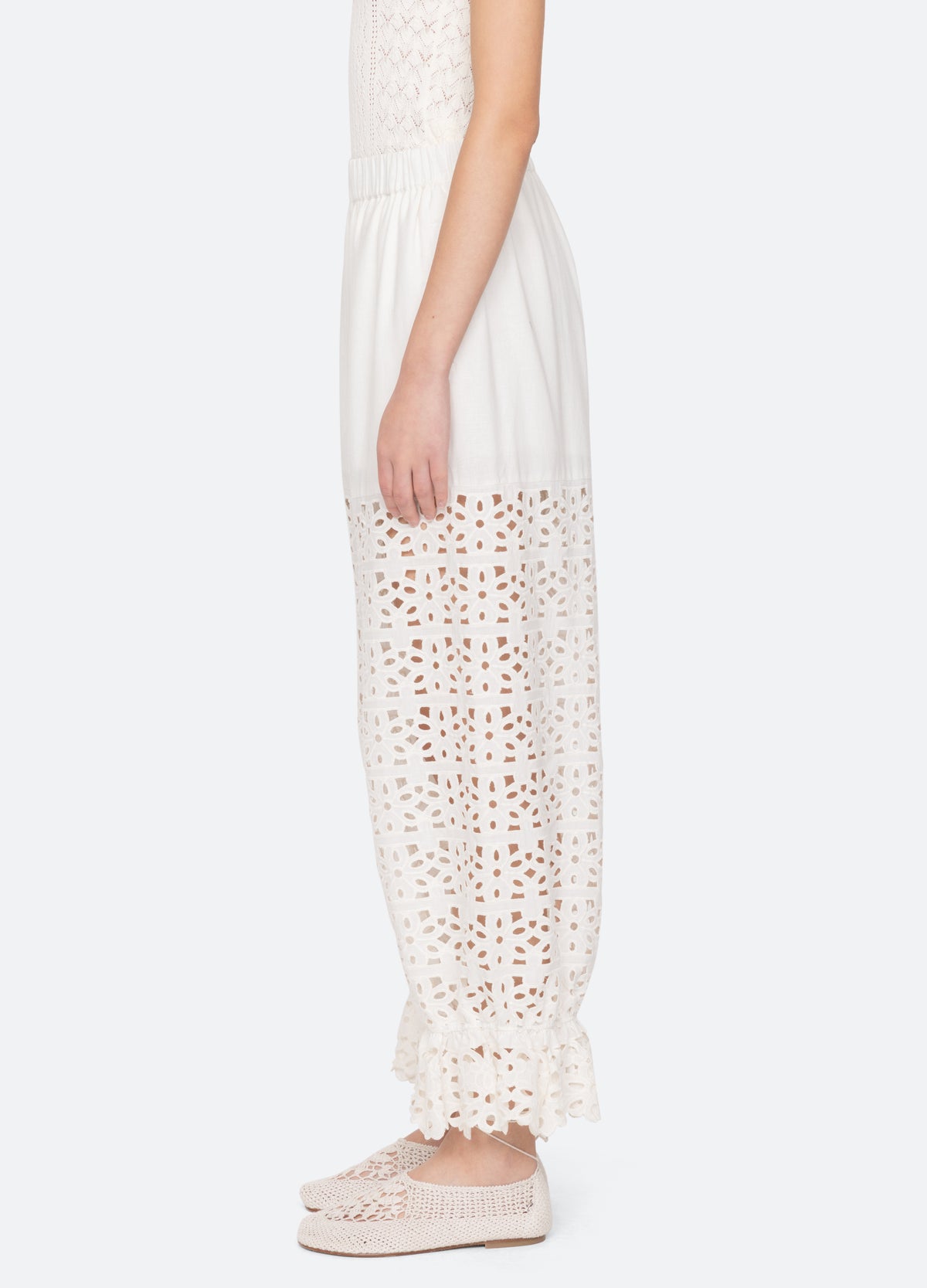 white-leila pants-side view - 4