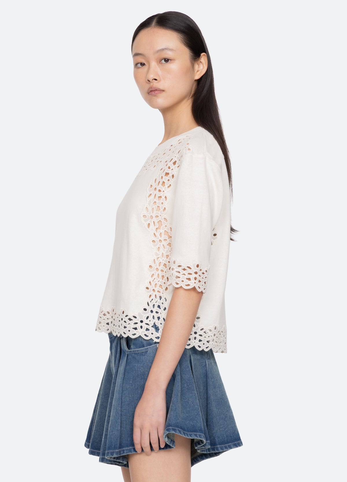 cream-leila sweater-side view - 3