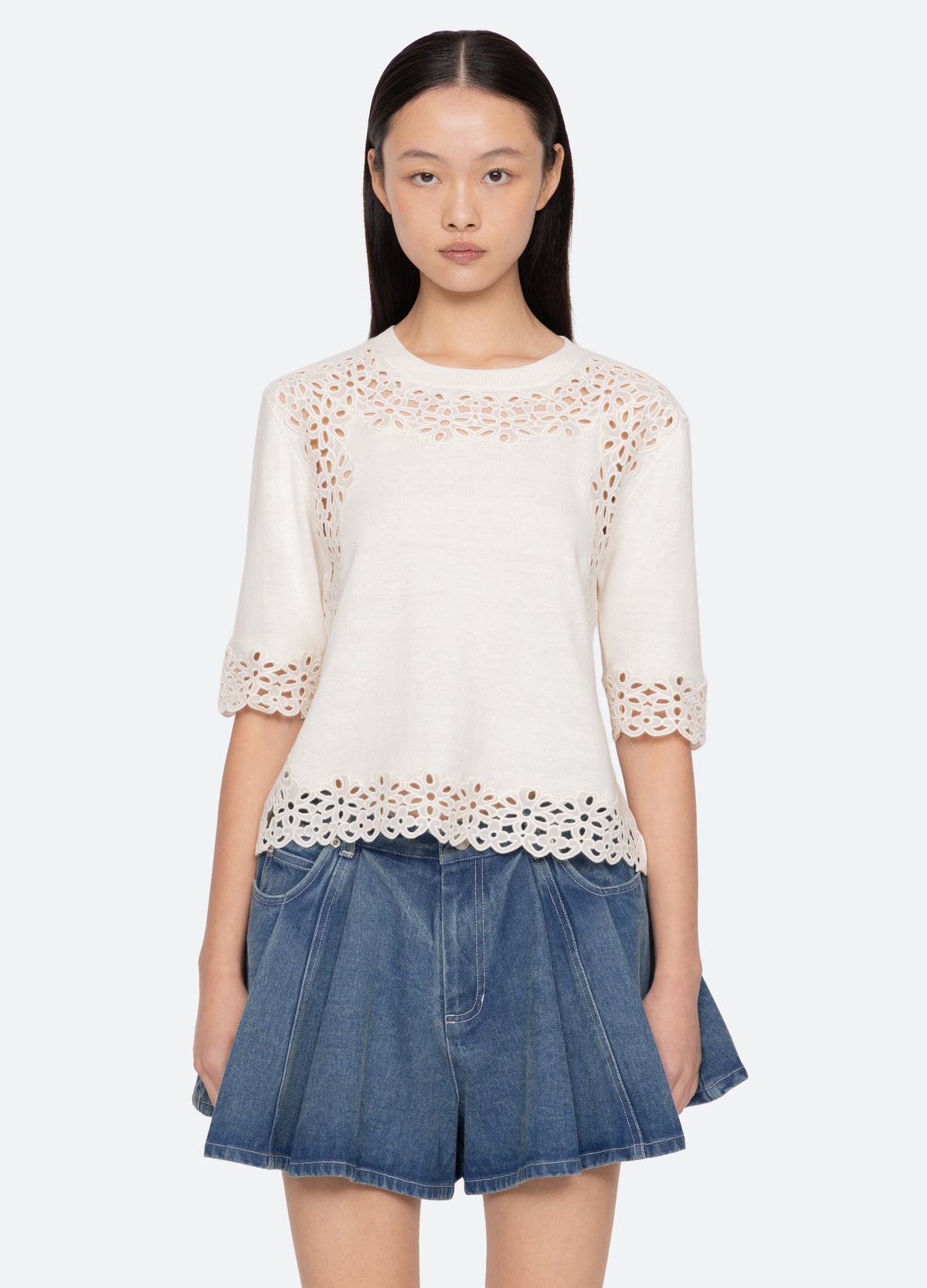 cream-leila sweater-front view 2 - 5