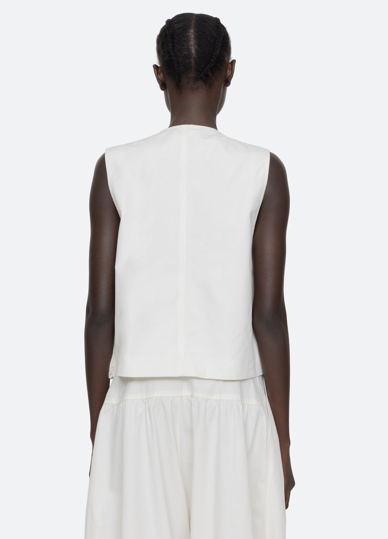 cream-lois vest-back view - 3