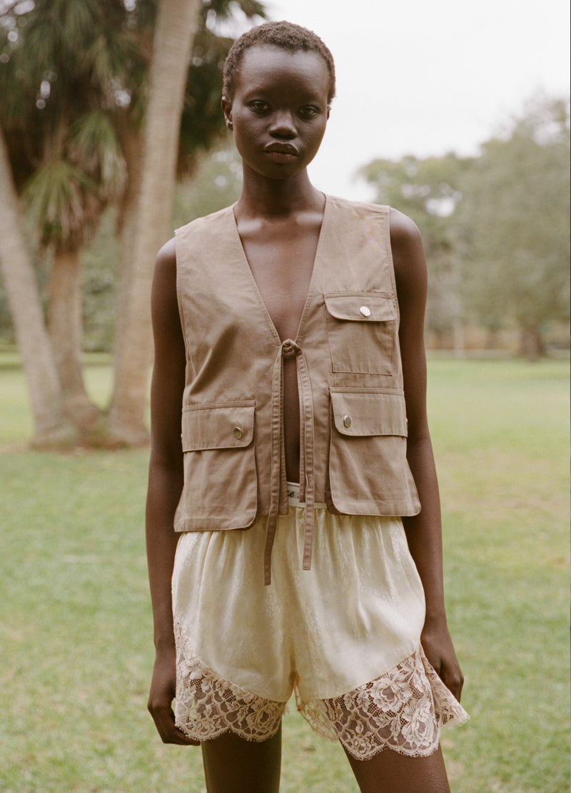 taupe-lois vest-editorial view - 10
