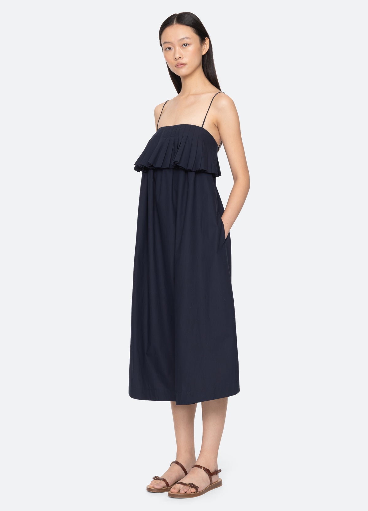 navy-lois dress-three quarter view - 11