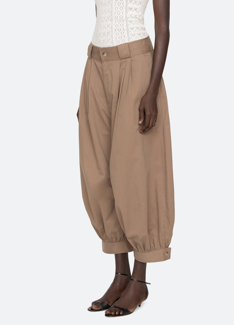 taupe-lois pants-three quarter view - 11