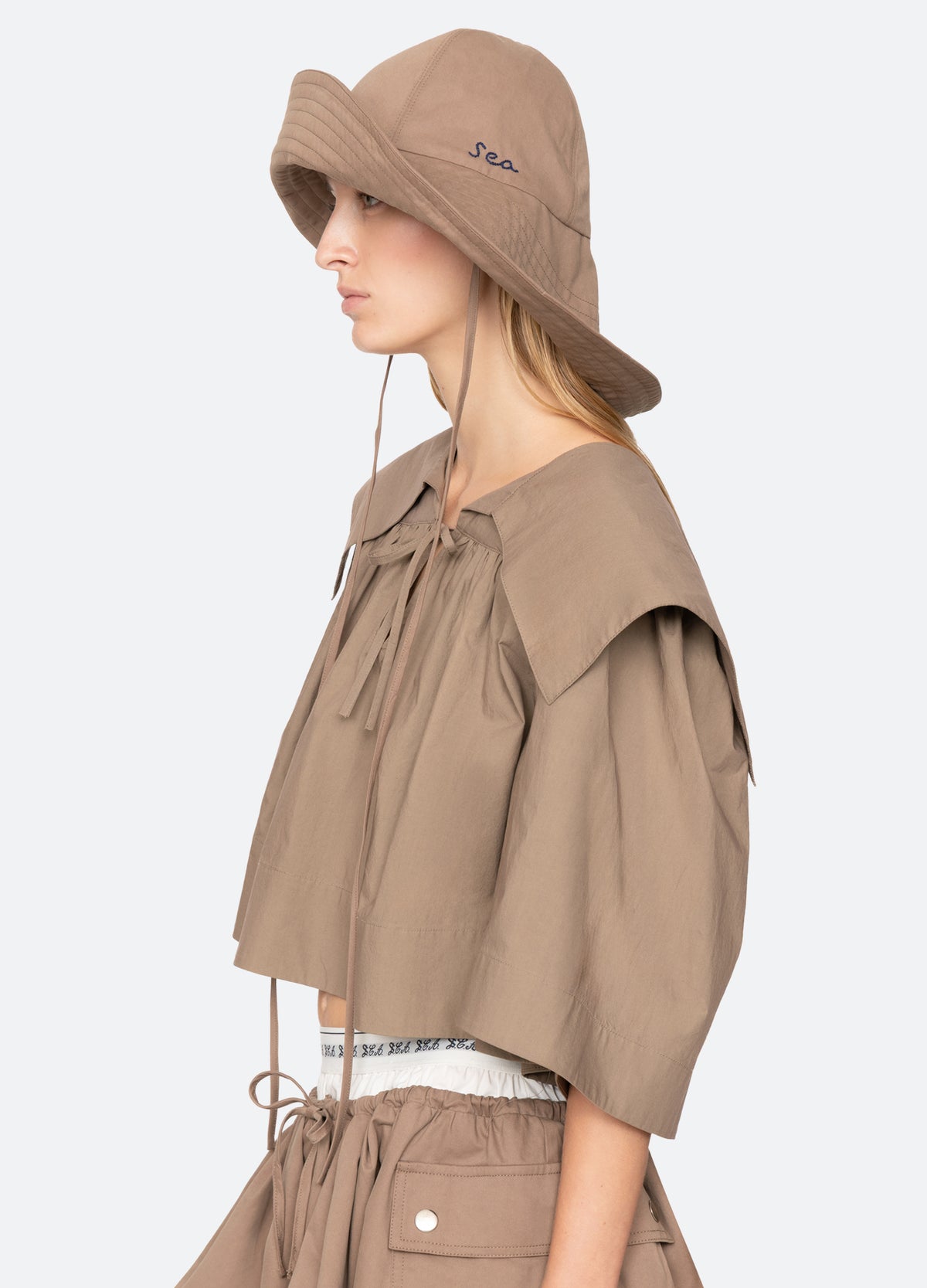 taupe-lois hat-side view - 14