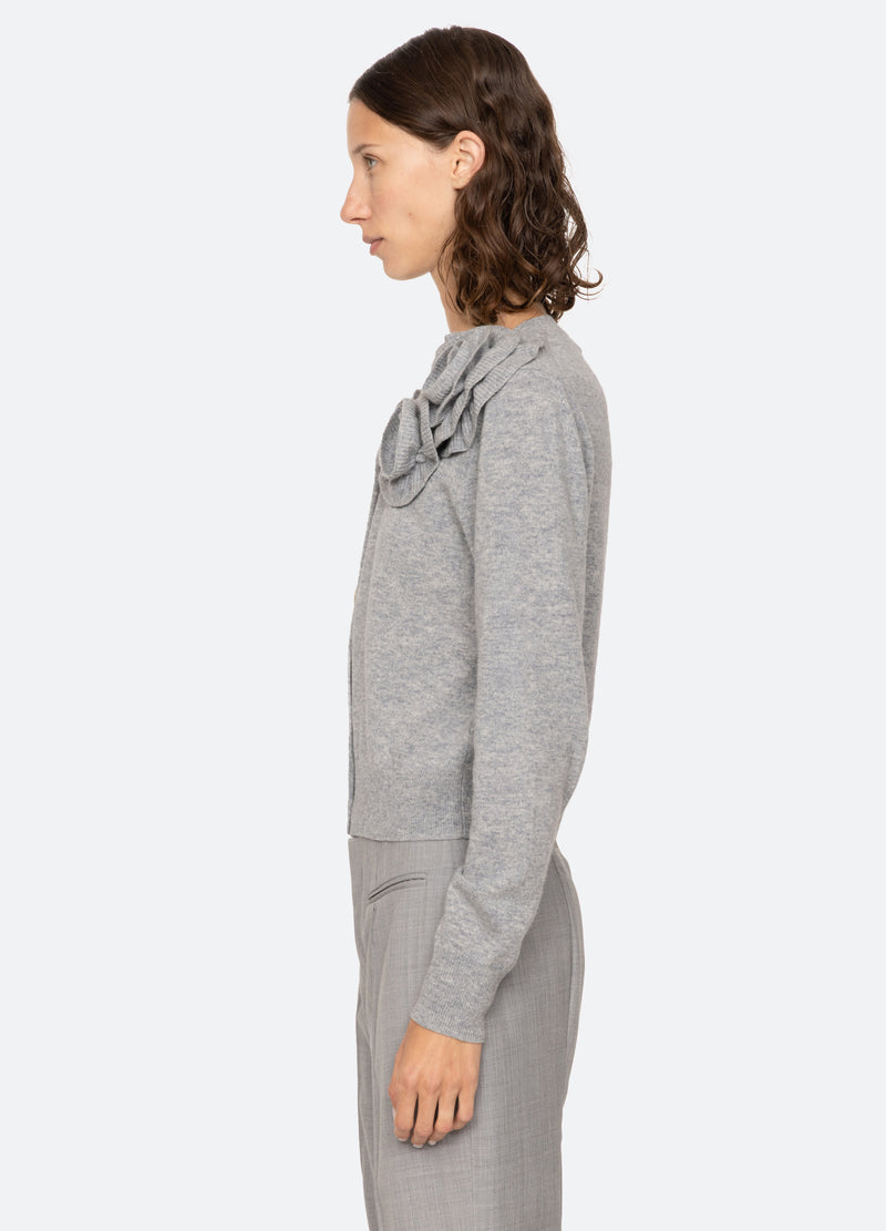 LCW Modest Cardigan en Tricot Rayé pour Femmes à Col Châle - W50281Z8 LCW Modest Cardigan en Tricot Rayé pour Femmes à Col Châle - W50281Z8