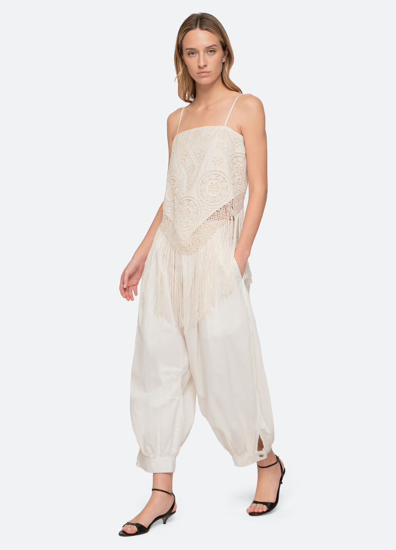 cream-rafina top-full body view - 9