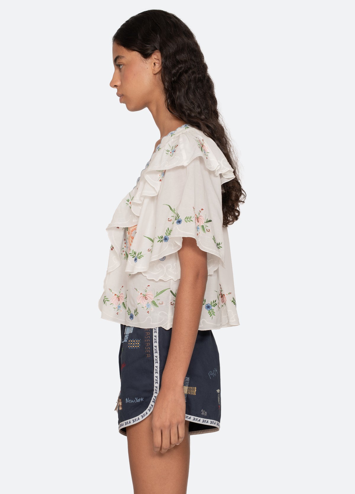 cream-serafina s/s top-side view - 4