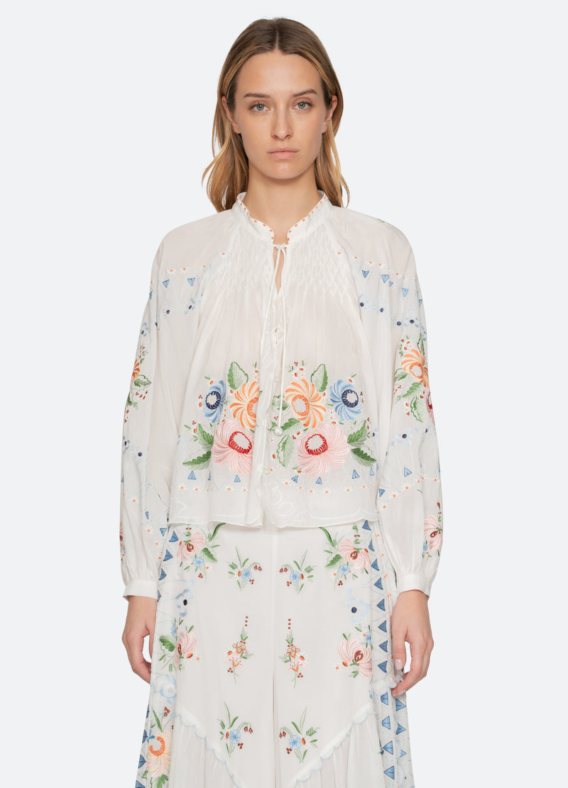 cream-serafina top-front view - 1