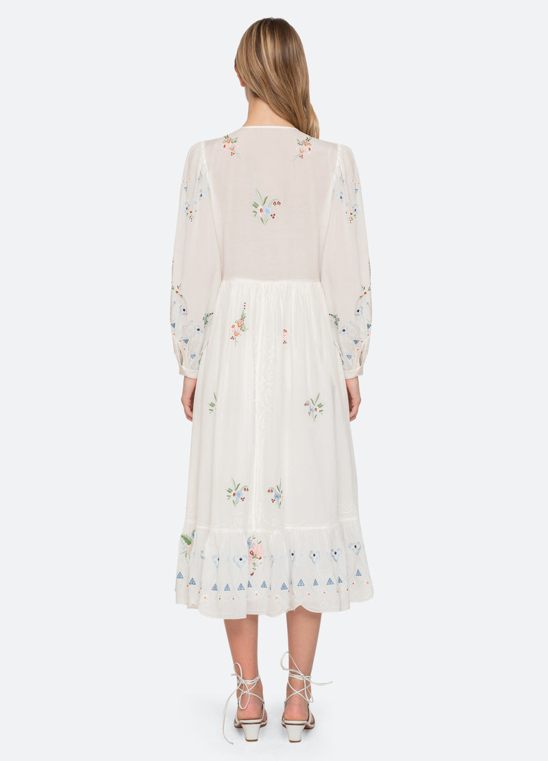 cream-serafina dress-back view - 4