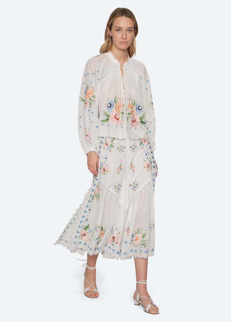 cream-serafina pants-full body view - 9