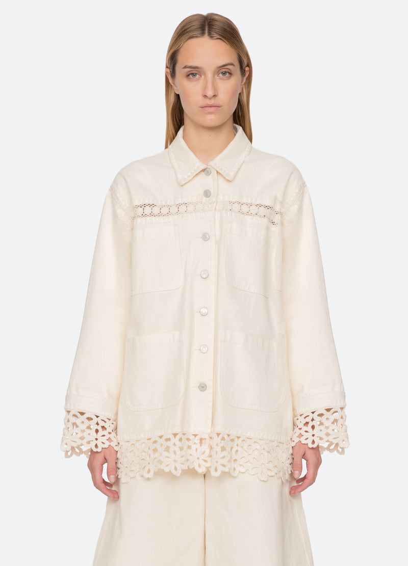 cream-stasia jacket-front view - 9