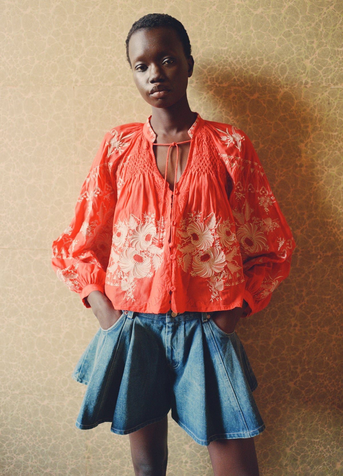 blue-stasia shorts-editorial view - 2