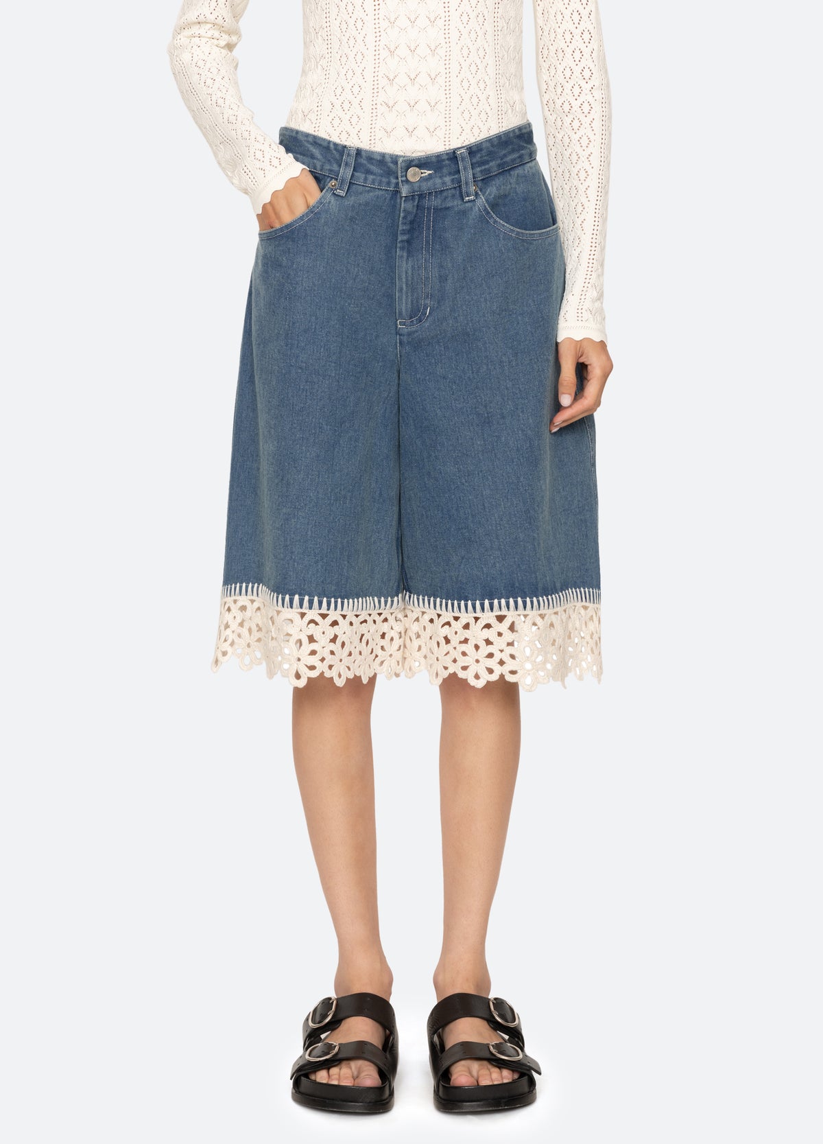 blue-stasia culottes-front view