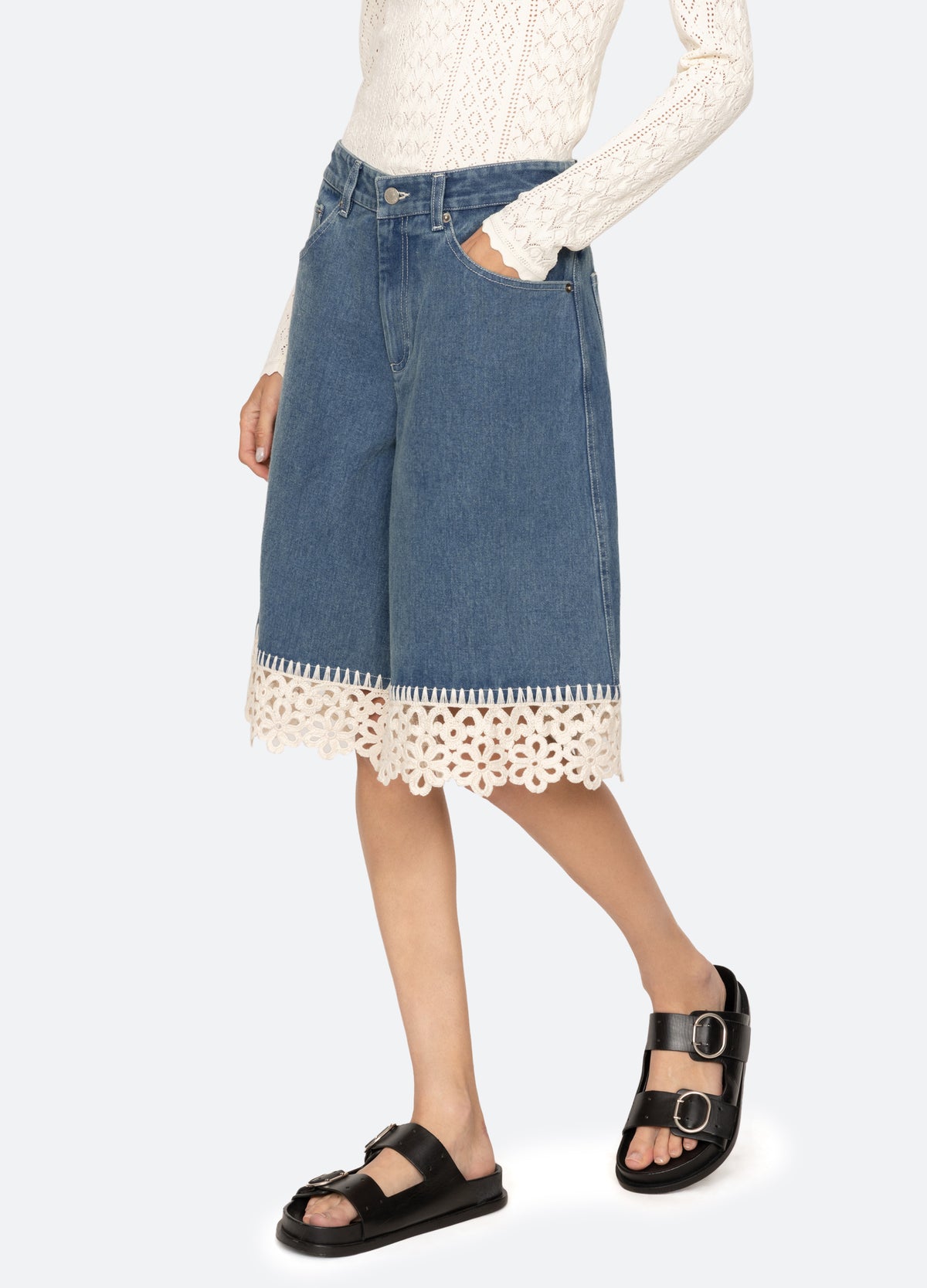 blue-stasia culottes-walking view - 7