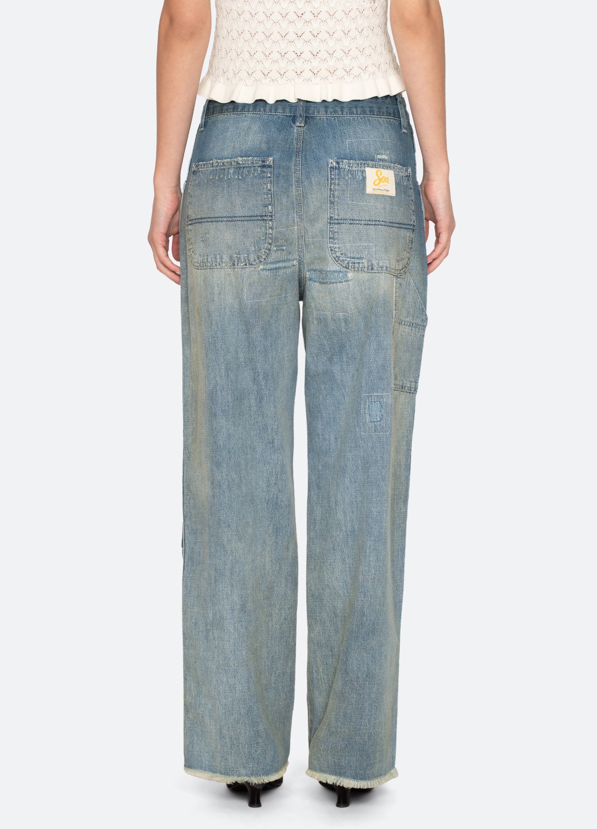 blue-claira jeans-back view - 3