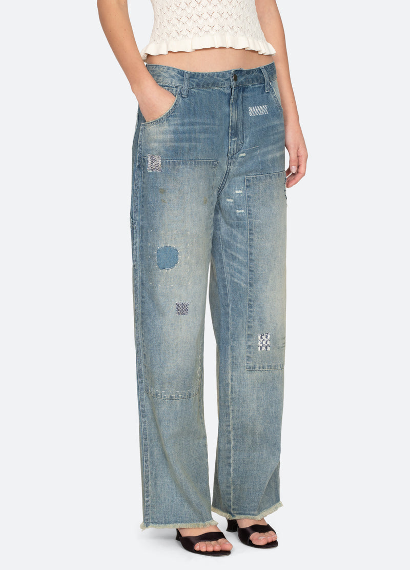 blue-claira jeans-three quarter view - 6