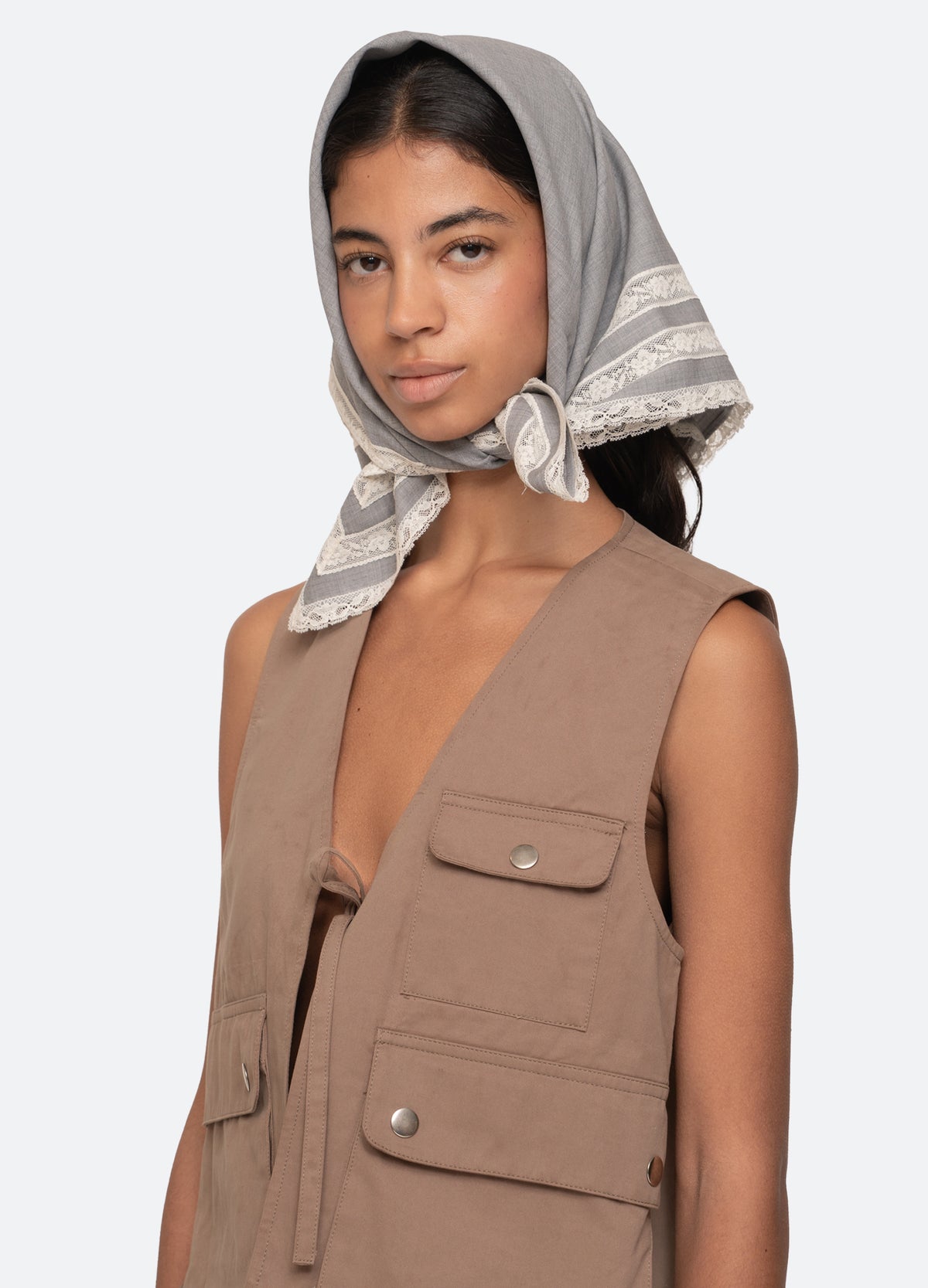 grey-ethel handkerchief-three quarter view - 3