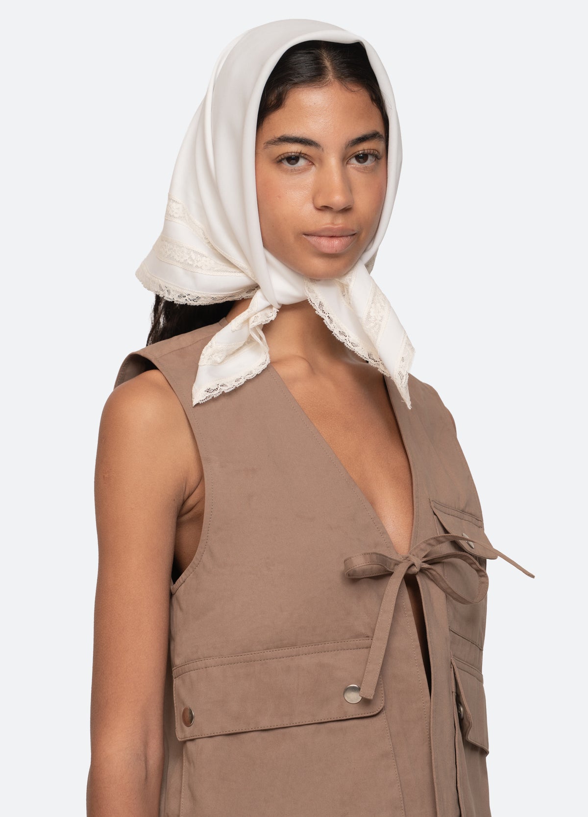 white-ethel handkerchief-three quarter view - 9