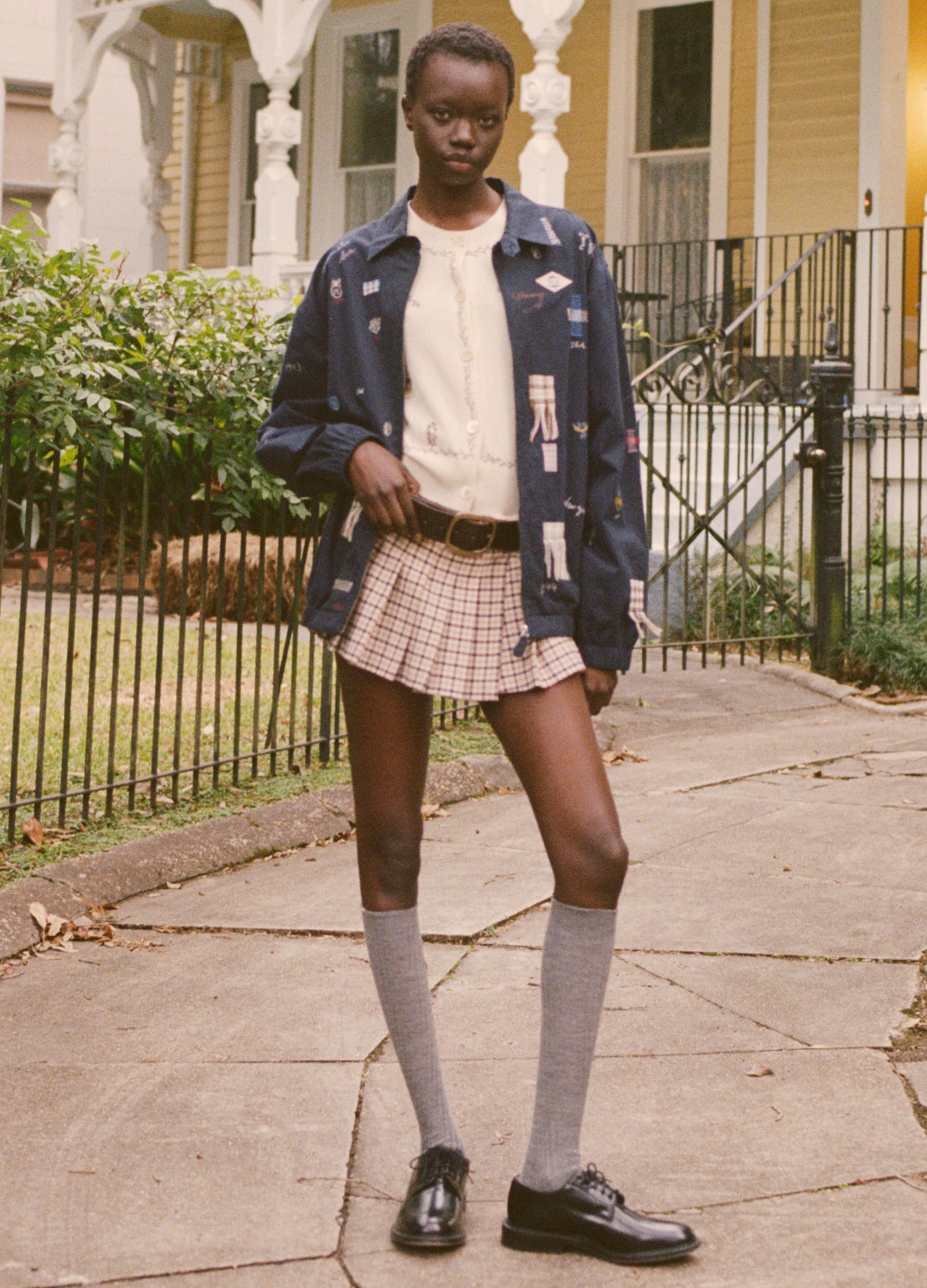 plaid-savannah skort-editorial view - 2