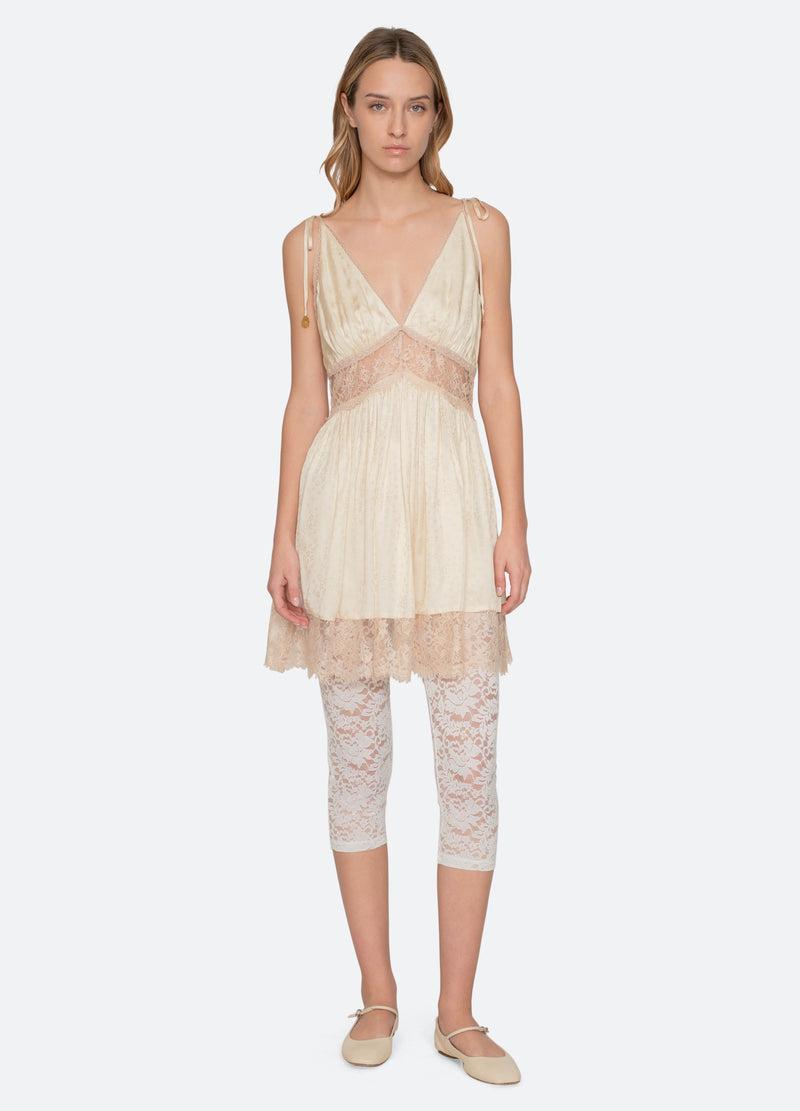 cream-lilian capri-full body view - 11