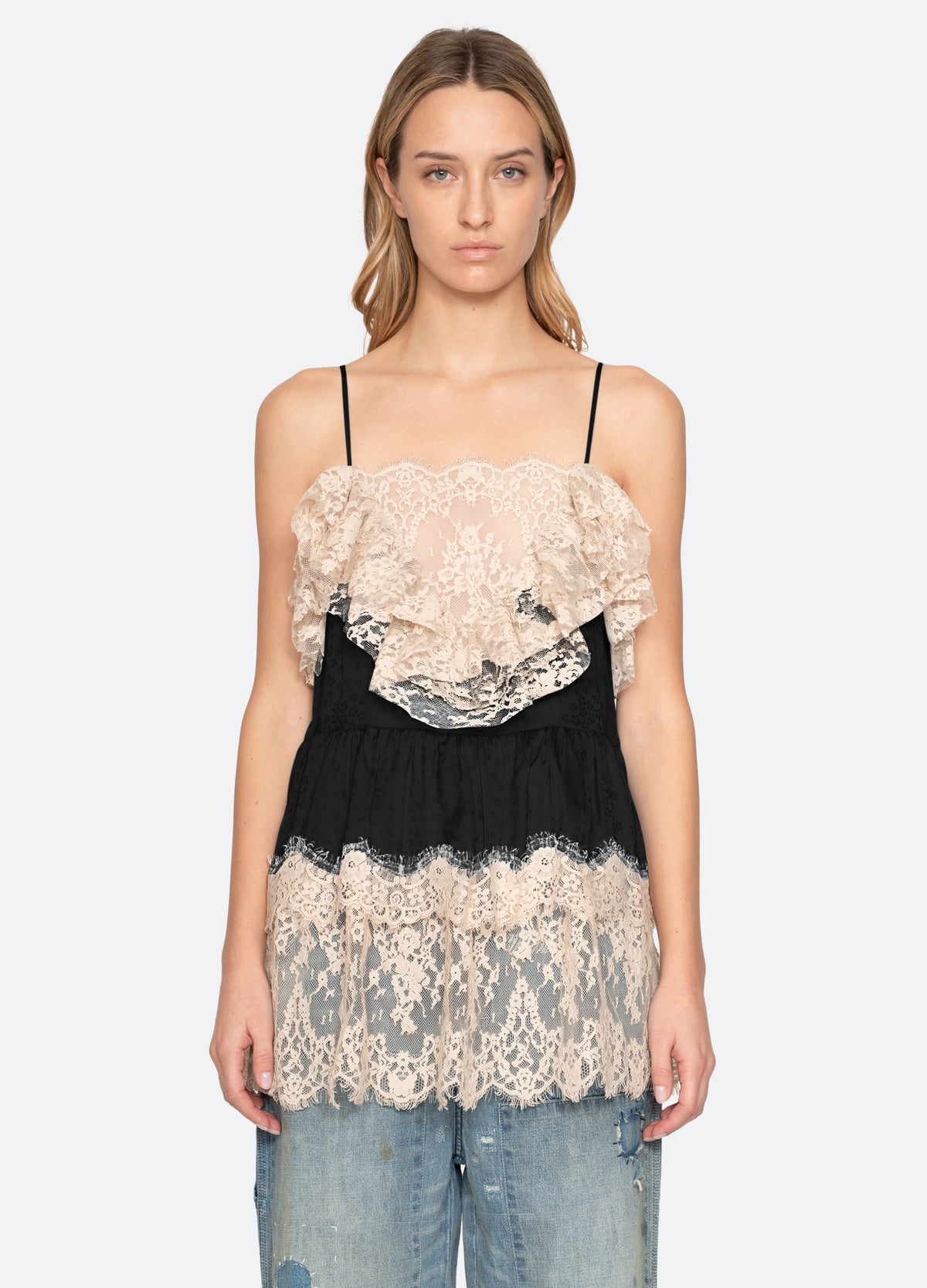 black-ethel tunic top-front view