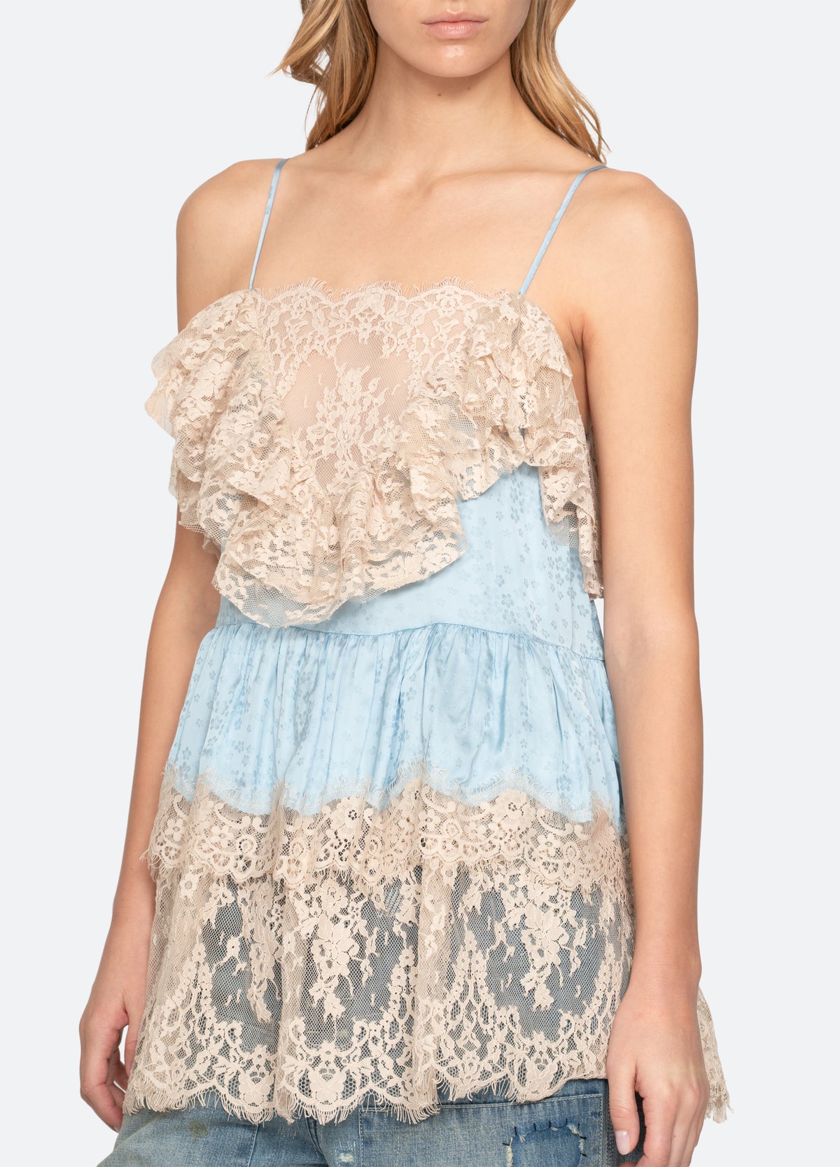 blue-ethel tunic top-detail view - 6