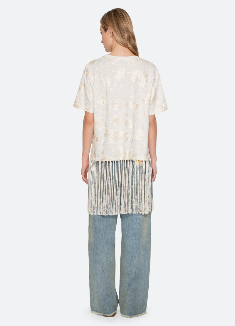 white-rafina combo t-shirt-back view - 2