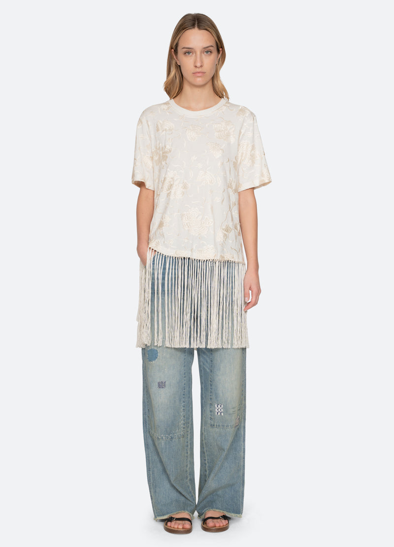 white-rafina combo t-shirt-front view 2 - 5