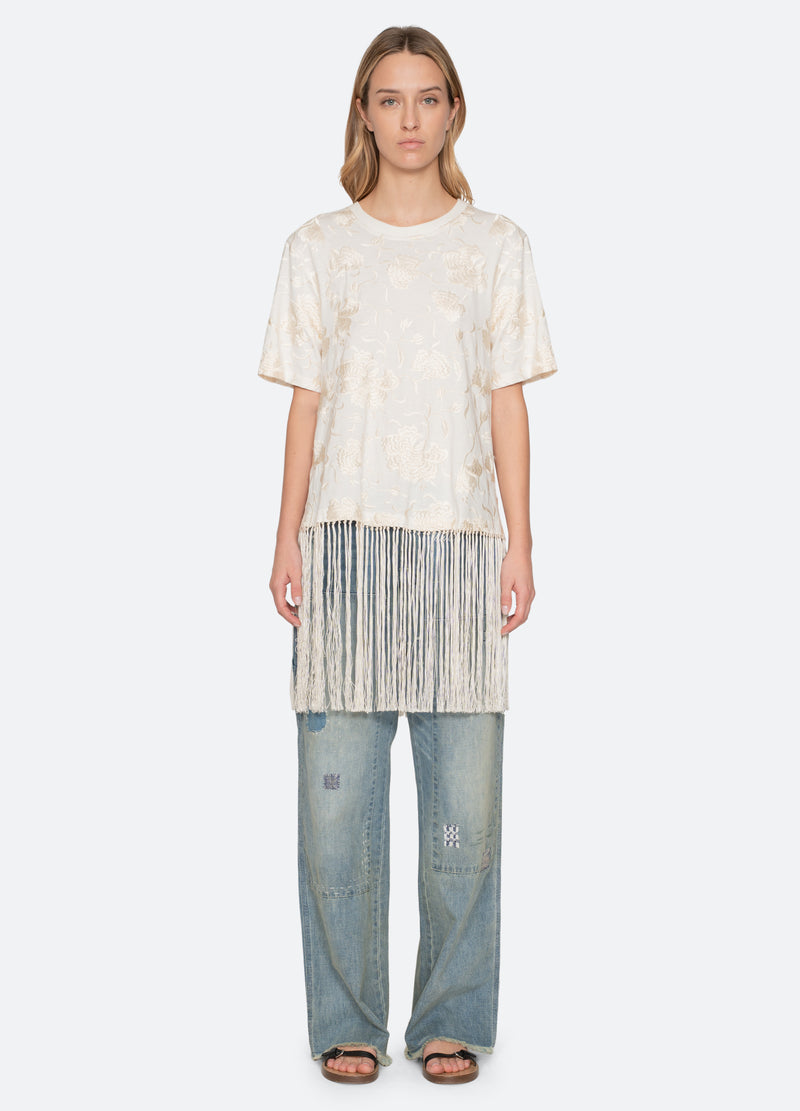 white-rafina combo t-shirt-front view 3 - 6