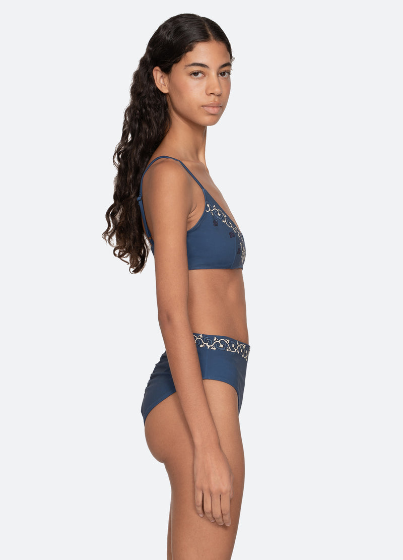 navy-blaise bikini top-side view - 4