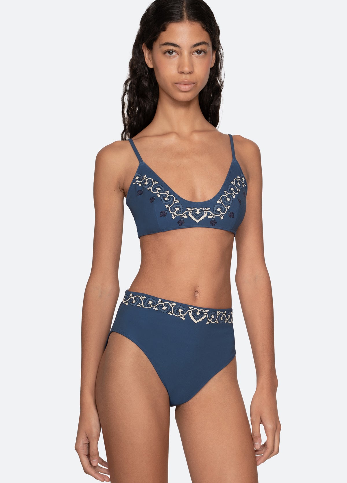 navy-blaise bikini top-detail view - 6