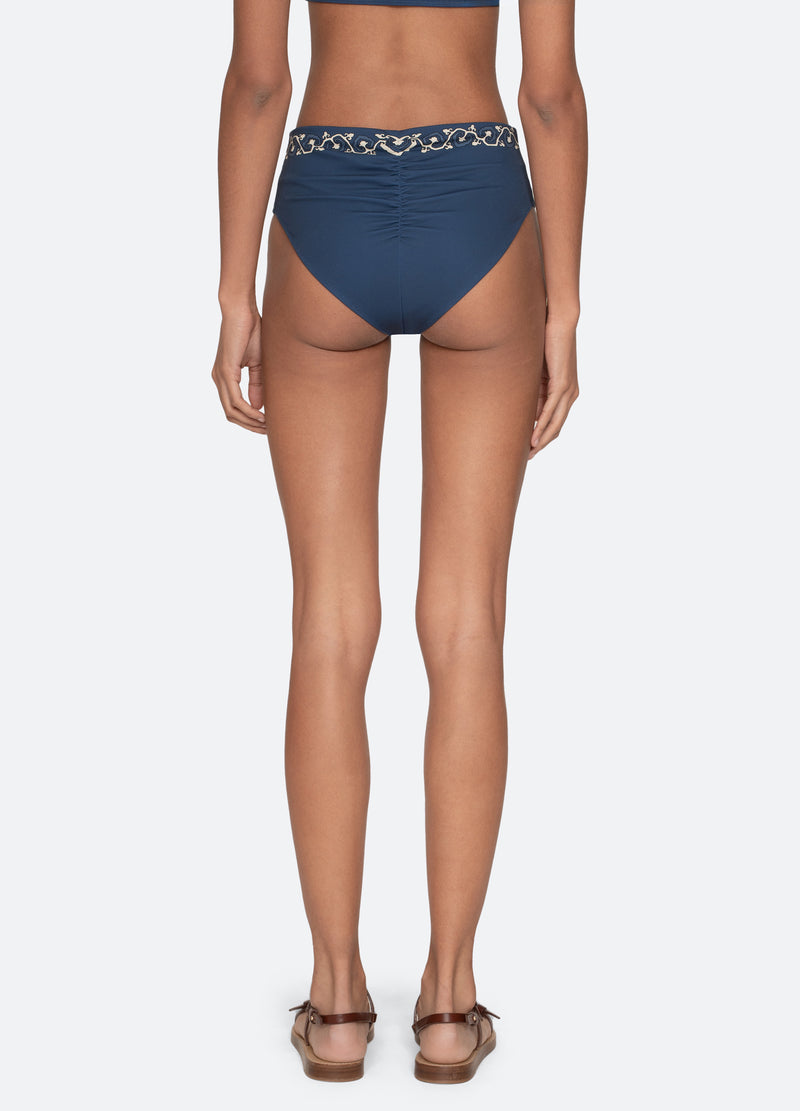 navy-blaise bikini bottom-back view - 3